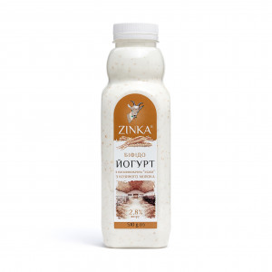 Zinka Біфідойогурт  з козиного молока зі смаком злаків 2,8% жиру /510г /