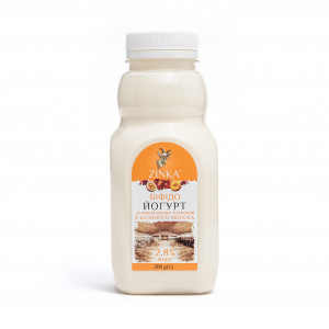 Zinka Біфідойогурт з козиного молока  зі смаком персика та маракуйя  2,8% жиру /300г /