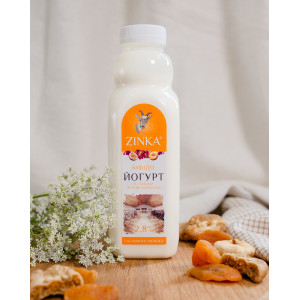 Zinka Біфідойогурт з козиного молока  зі смаком персика- маракуйя 2,8% жиру /510г /